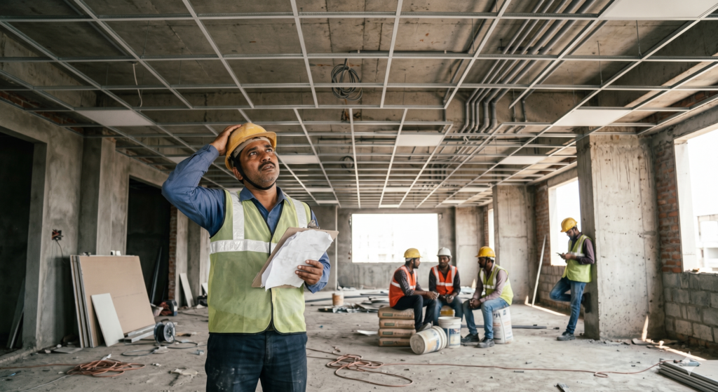 Electrical contractor facing site coordination delays on commercial project Hyderabad